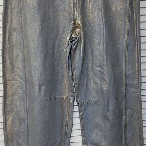 Metallic Silver Jeans